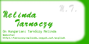 melinda tarnoczy business card